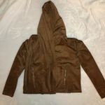 BLANK NYC NWT  Tan Faux Suede Hooded Moto Jacket. Size Small Photo 3