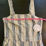 Gypsies & Moondust  Striped Jumpsuit Women's Large‎ Linen Blend Casual Coastal Photo 7