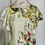 Ali Ro Womens Dress Sz 6 Green Floral Short Sleeve Garden Party Botanical Boho Photo 6