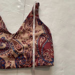 KiraGrace paisley print sports bra Brown tan blue print Size small Athletic Photo 3