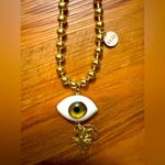 Gold Evil Eye Necklace with gold chain Photo 1