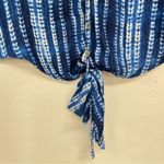 Show Me Your Mumu  Blue Tie Dye Flutter Sleeve Button Down Blouse Womens S Casual Photo 2