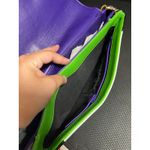 Worth Leather Handbag Purse Retro‎ Y2K Style Rave Color Design Green Purple Bag Photo 8