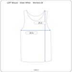 Loft Sleeveless Sheer Tiered Blouse Women M White Metallic Gold Flecked Tank Top Photo 8