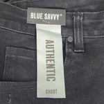 Blue Savvy  Black Distressed Jean Shorts NWT Size 22 Mid-Rise Black Denim Shorts Photo 7