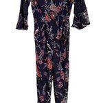 Maeve Anthropologie  Espoir Blue Wrap Jumpsuit Size 0 Photo 1