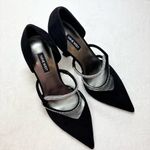 Nine West  Black and Silver Rhinestone Wrapped Pointed Toe Stiletto Pumps‎ 8.5 Photo 7