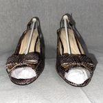 dressbarn | NIB Julia Peep Toe Slingback Heels | Size 7.5 Brown Photo 3