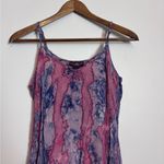 The Pyramid Collection Pink and Blue Tie Dye Spaghetti Strap Maxi Dress Size M Photo 2