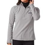 Patagonia Women’s Gray Micro D Quarter Zip Fleece Pullover size Medium Photo 0