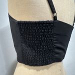 Old Navy The Occasion Cropped Tube Tank Top Sz S Black Smocked Strappy Coquette Photo 2