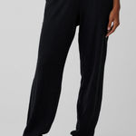 Alo Yoga Alo Waffle Weekend Escape Joggers Black High-Rise Waist Thermal Sweats Sweatpant Photo 0