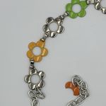 Y2K Groovy Flower Chain Belt Retro Mod Festival Colorful Metal Statement 26 Photo 2