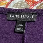 Lane Bryant  size 22/24 babydoll sparkle knit top jacquard fit v neck long sleeve Photo 4