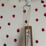 SKIMS  Cotton Rib T-Shirt in Snow Strawberry Print, size small Photo 4