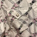 Roper White Striped Floral Western Pearl Snap Long Sleeve Size Large‎ Rodeo 4H Photo 1