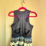 Theia Navy & White Nautical Stripe Jacquard Taffeta Full Skirt Formal Gown 4 Blue Photo 8