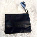 Anthropologie HECHIZO x  Black Bag Clutch Purse Faux Leather Tassels Boho Photo 4
