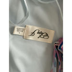 Eliza J NWT Halter Ruffle Maxi Dress Womens 16 Chiffon Gown Blue Purple Floral Photo 5