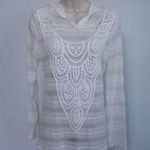 rxb / S / Ivory Crochet Lace Long Sleeve Hooded Bl White Photo 6