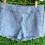 J.Crew - NWOT | Chambray Scalloped Shorts Photo 0