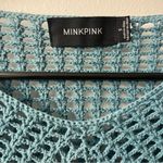 MINKPINK crochet teal crop sz S Photo 4