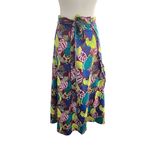 Coolibar Island Convertible Wrap Multicolored Palm Print Large Green Photo 4