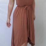 Design History Tan Dress With Braided Accessory Belt Photo 0