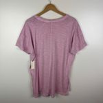 Pilcro NWT Anthropologie Slub Cotton Tee Medium Pink Soft Stretch Staple Relaxed Photo 3