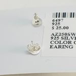 Sterling Silver 925  women girl birthstone stud earrings  ❤️ 5mm Birthstone ❤️ aretes de mujer 5mm zirconia  ta Photo 3