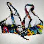 Aqua Eve Bright Floral High Waist Bikini Swimsuit New S Yellow Photo 2