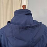 Jessica Simpson Women Navy Blue Softshell Hooded Rain Coat Cozy Jacket M Photo 9