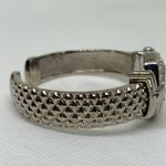 Avon Belt Buckle case shaped watch 23mm silver tone rhinestones 6.5” running Photo 5