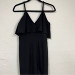 Dress the Population  Black Ruffled Sleeve Jumpsuit Womens M Formal Classic Girly Photo 4