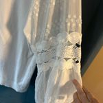 Sioni Milano White Lace Sleeve Pullover Women's Sweater | Size 1X Photo 3