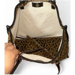 Anthropologie  Leopard Print Tote Bag‎ Large Shopper Travel Work Brown Black Photo 6