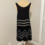 Free People  Black and Gray Zigzag Chemise Photo 3
