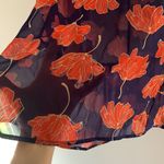 Needle & Thread  Sheer Floral Orange & Blue Blouse Photo 2