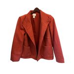 Chico's Women's Burnt Orange Open Front Jacket Size 1 Long Sleeve Casual Photo 1