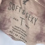 American Eagle  Soft & Sexy Tee Short Sleeve Lace Up Tie Dye T-Shirt Top Photo 5