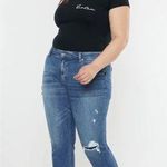 Kancan Piper Curvy Mid Rise Distressed Boyfriend Denim Jeans 16W KC8631M Photo 0