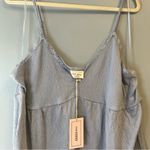 143 Story  Tank Top Boutique Lilac Grey Lace Trim Spaghetti Strap Tank Sz 3X NWT Photo 2