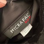 MycraPac Black Reversible Tie Belt Wide Lapel Rain Coat Velour Circle Print 0 P Size 8 Photo 5