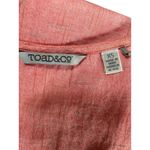 TOAD&CO Festivator Dress Organic Cotton Coral Red Chambray Button Front Size XS Pink Photo 4