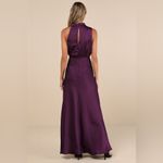 Lulus LULU’S Distinctive Charm Purple Satin Asymmetrical Maxi Dress Photo 3