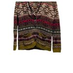 Eddie Bauer  Southwestern Print Button Front Cardigan Beige Size S Boho Fall Cozy Photo 7