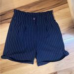 VERO MODA  Size S Pinstripe Blue And White Paper bag Shorts Academia Rolled Hem Photo 0