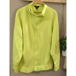 Vera Wang Simply Vera  Women's‎ 2XL Green Zip Jacket Asymmetrical Design Photo 2