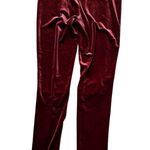 Forever 21 Velvet Wine Elastic Waist Leggings Sz L Photo 1