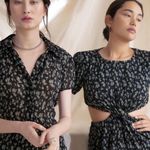 Who What Wear Drew Plissé Cutout Twist Midi Dress, Disty Floral Size XS NWT $178 Photo 11